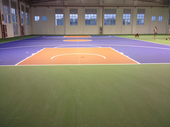 南通室內(nèi)丙烯酸球場工程收尾